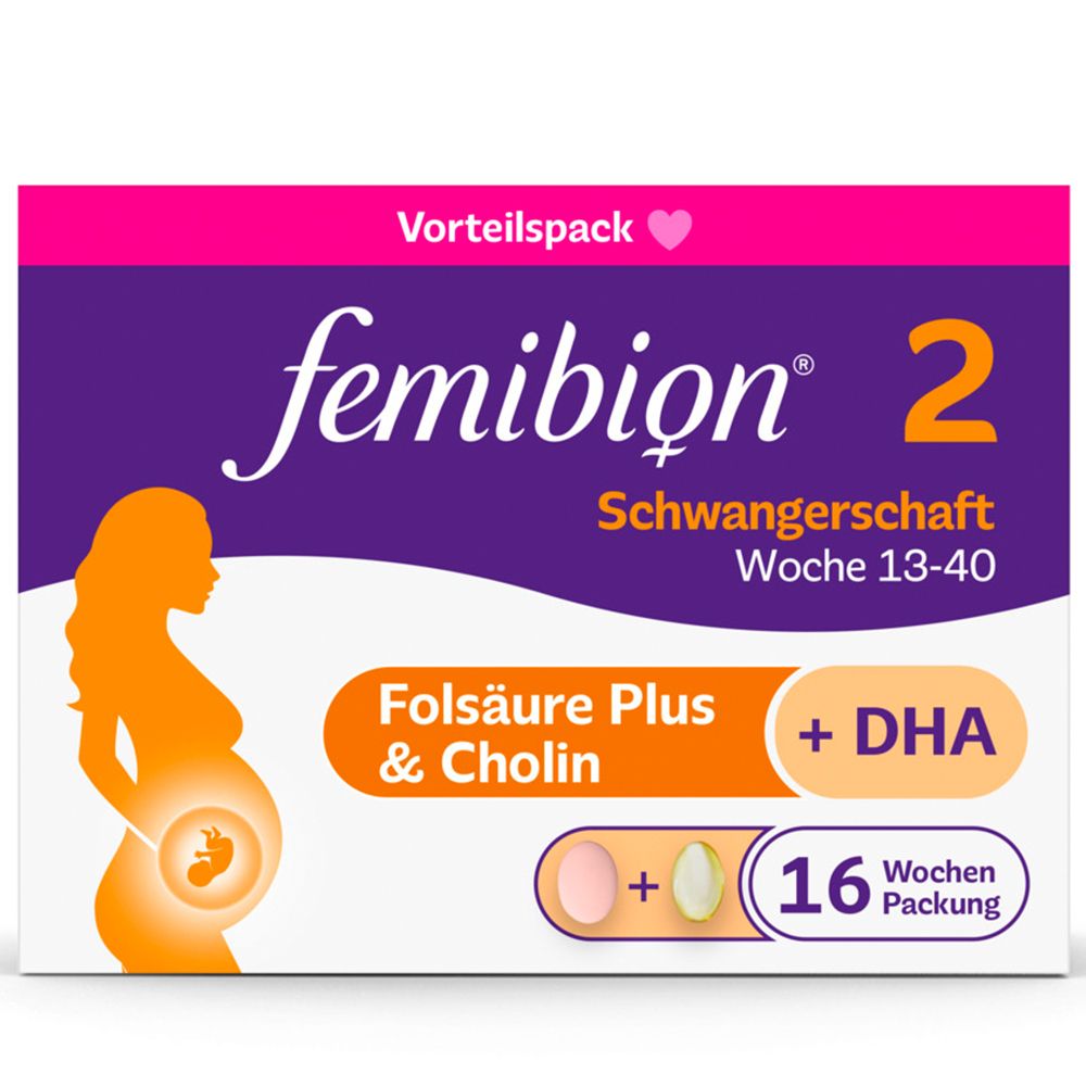 Femibion® 2 Schwangerschaft  - Jetzt 5 € Rabatt sichern* mit femibion5-AT