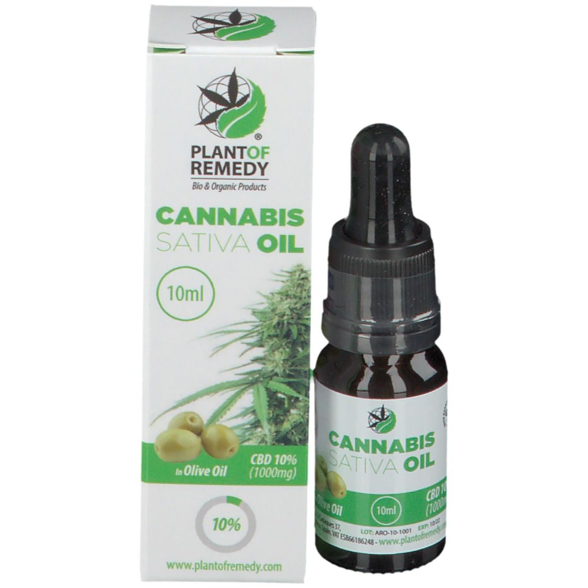 PLANTOFREMEDY® CANNABIS SATIVA OIL Mit Olivenöl 10 % CBD