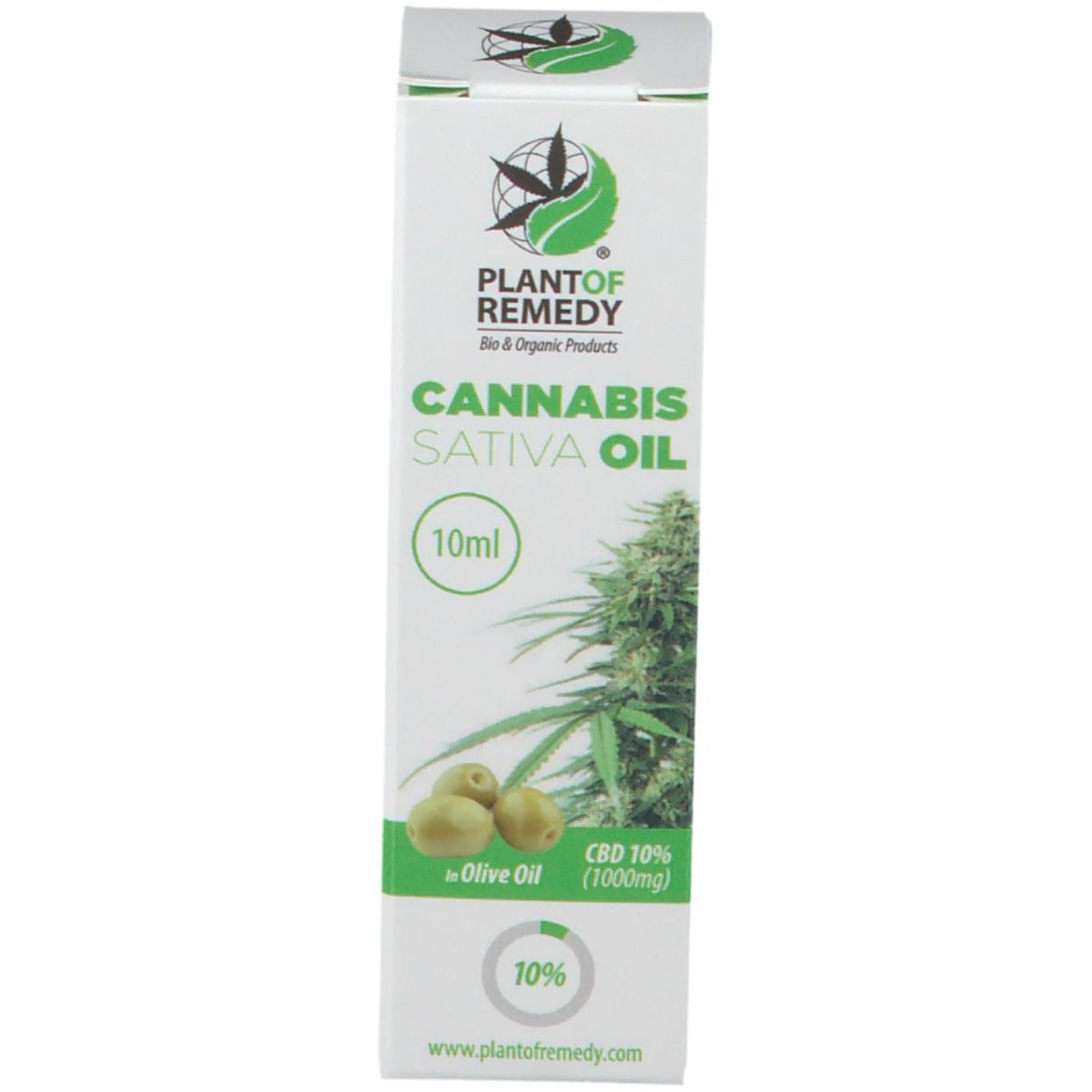 PLANTOFREMEDY® CANNABIS SATIVA OIL Mit Olivenöl 10 % CBD