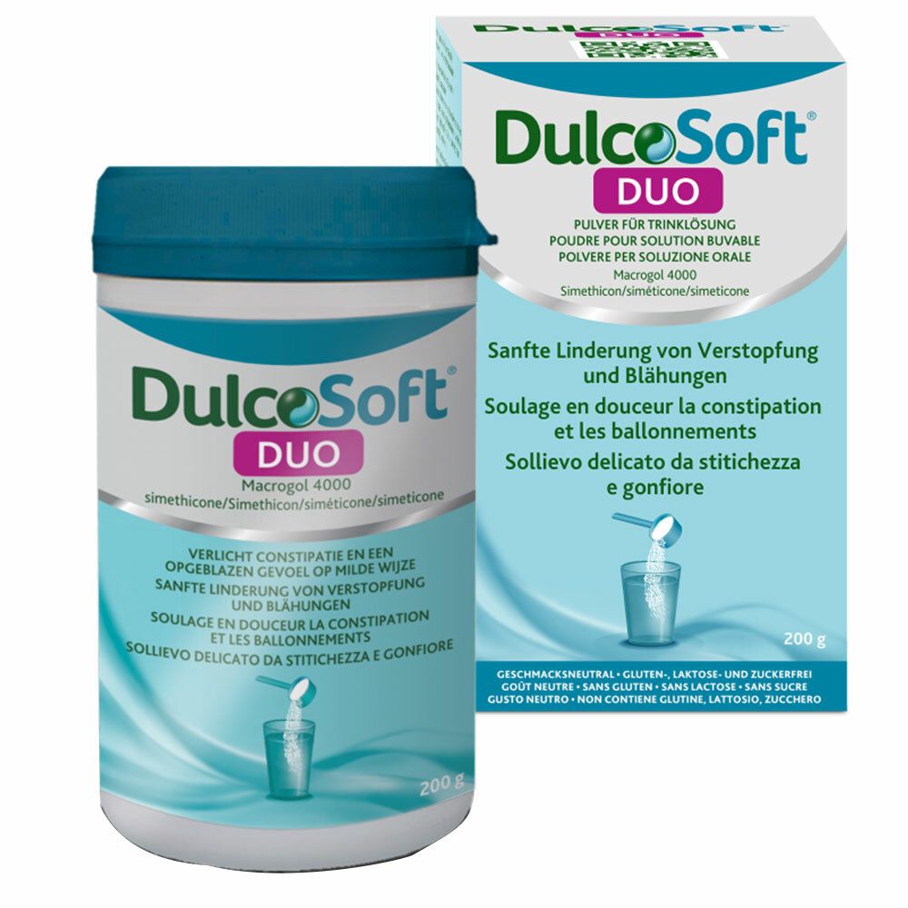 DulcoSoft® DUO - die Lösung bei hartem Stuhl und Blähungen