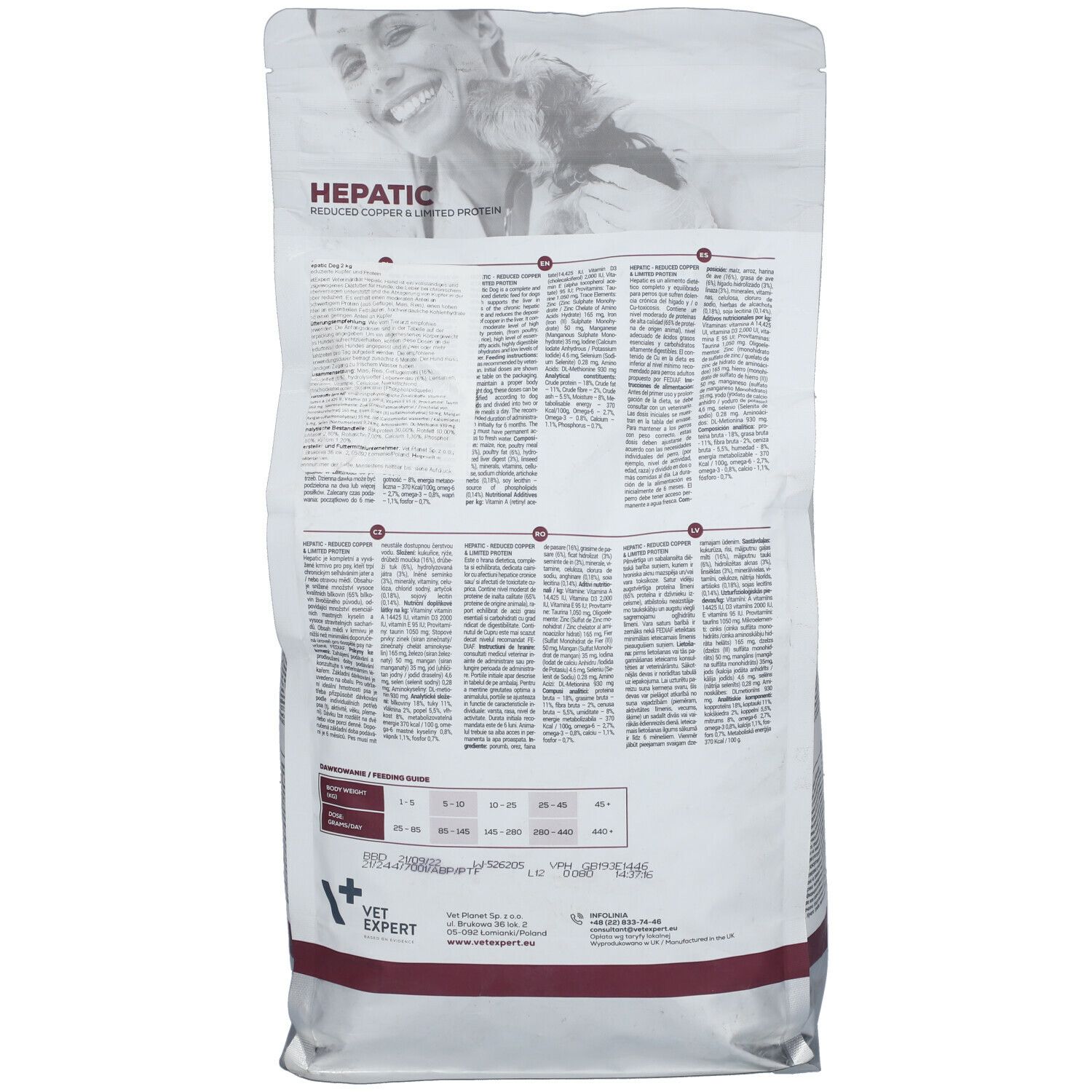 4T Veterinary Hepatic Hund 2 kg Futter