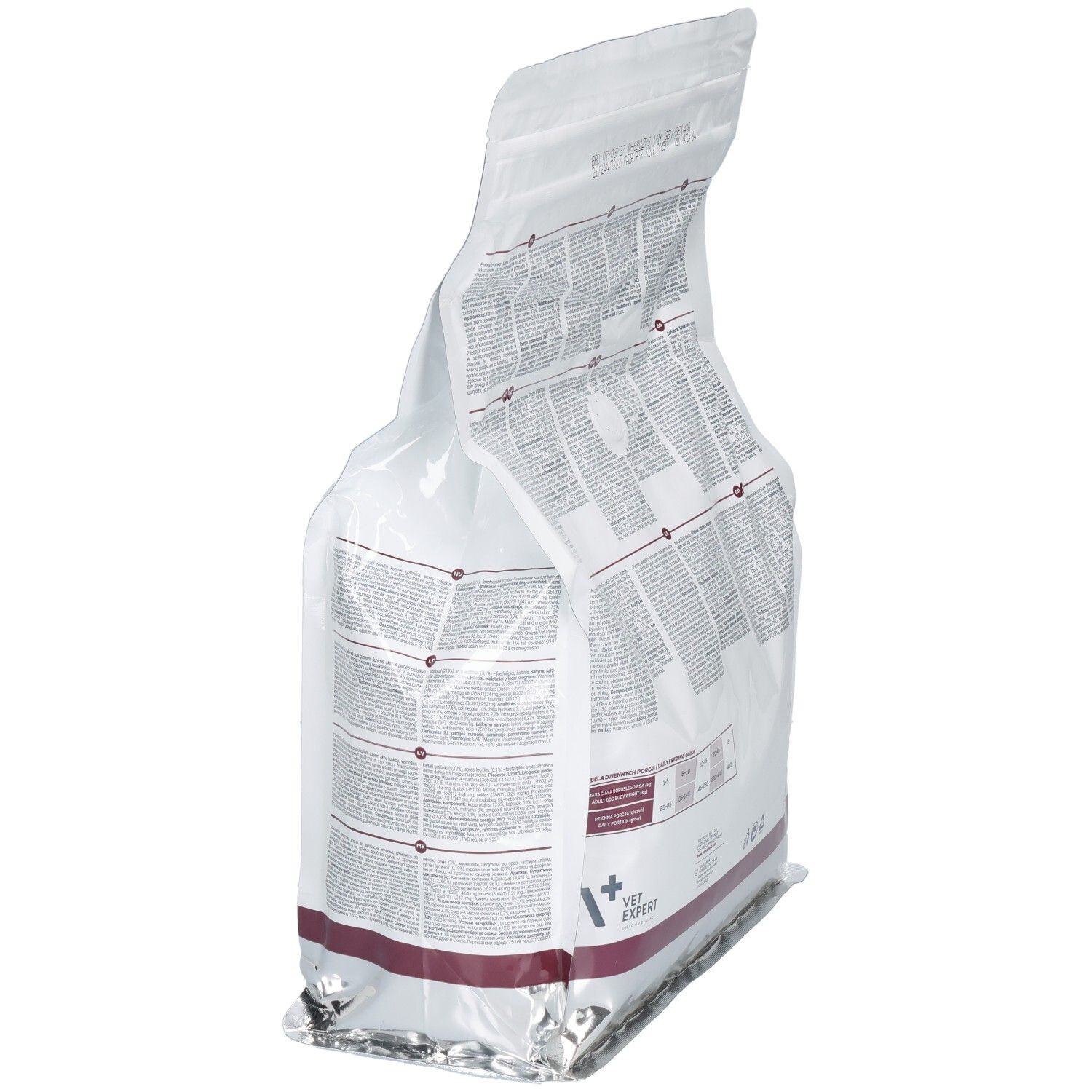 Rückseite eines Beaphar Xtra Vital Premium Vogelfutterbeutels.