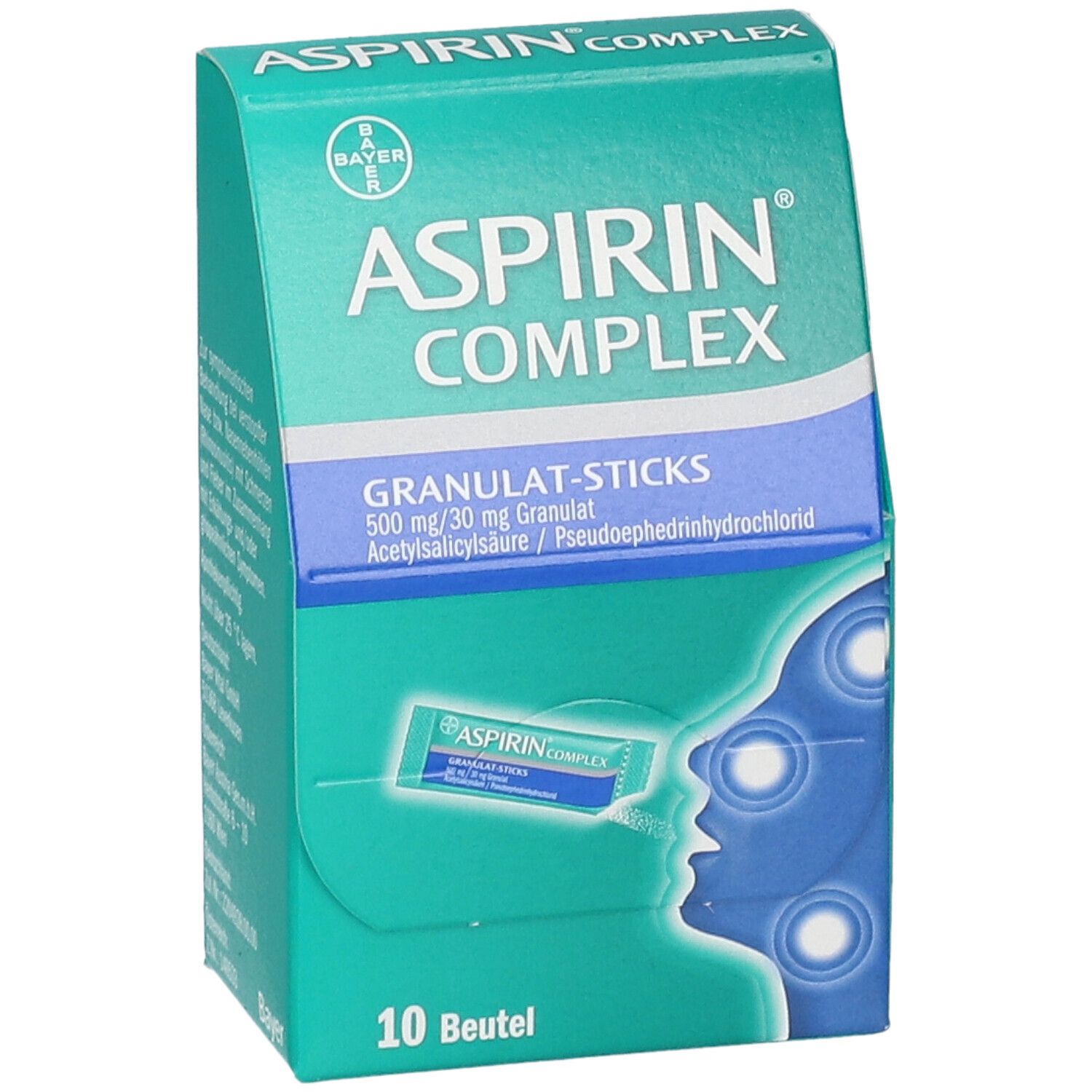 ASPIRIN® COMPLEX GranulatSticks 500mg/30 mg 10 St shopapotheke.at