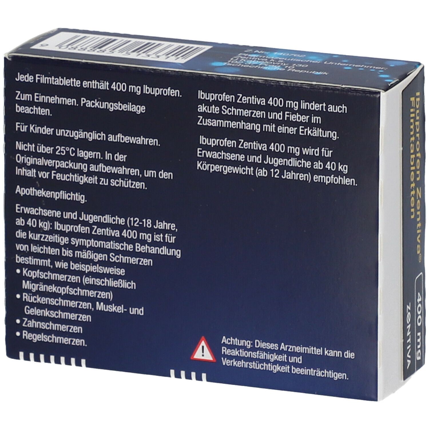 Ibuprofen Zentiva® 400 mg 20 St shopapotheke.at