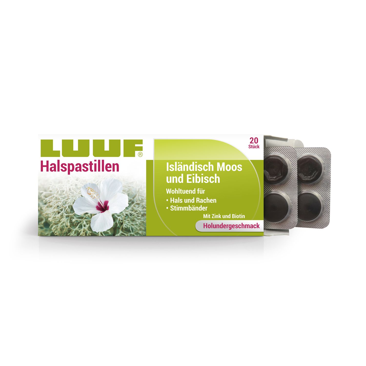 Luuf Halspas ISL Moos 20 St Lutschpastillen