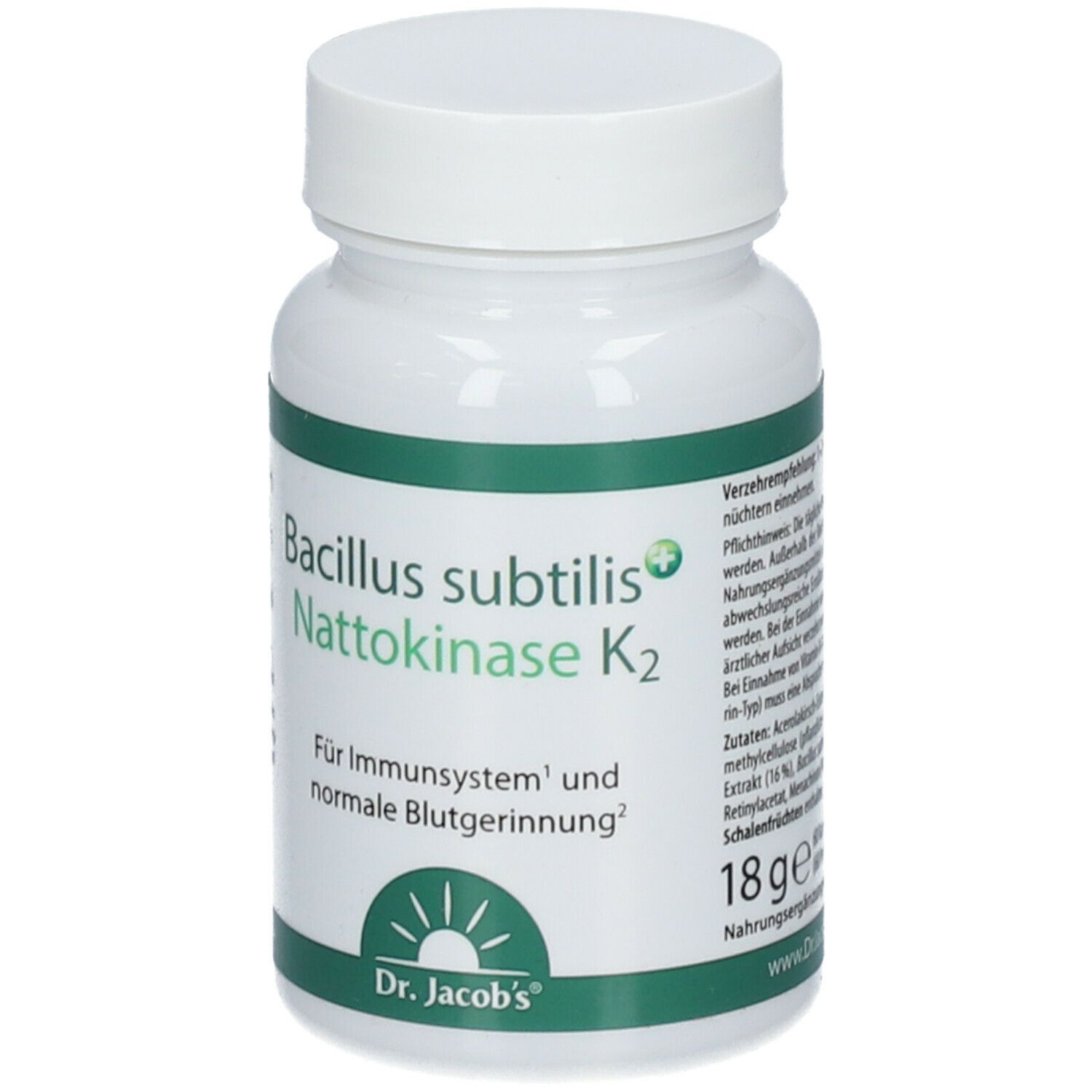 Dr. Jacob's Bacillus subtilis plus NattokinaseEnzym 60 St shop