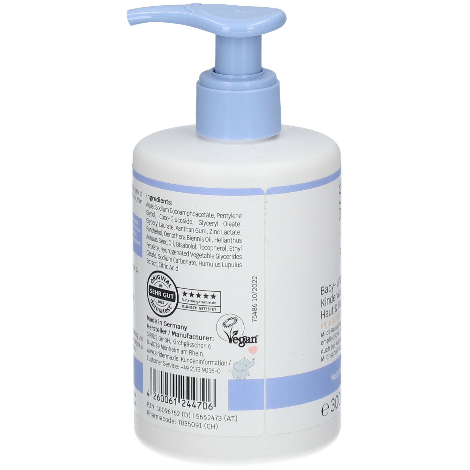 Siriderma Baby-Kinderwasch-L 300 ml Lotion