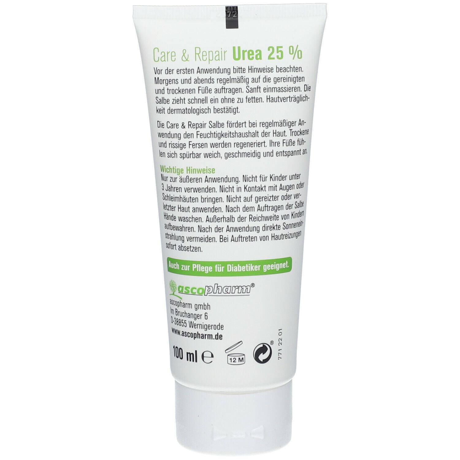 Sovita Care +Repair Urea 25% 100 ml Fußcreme