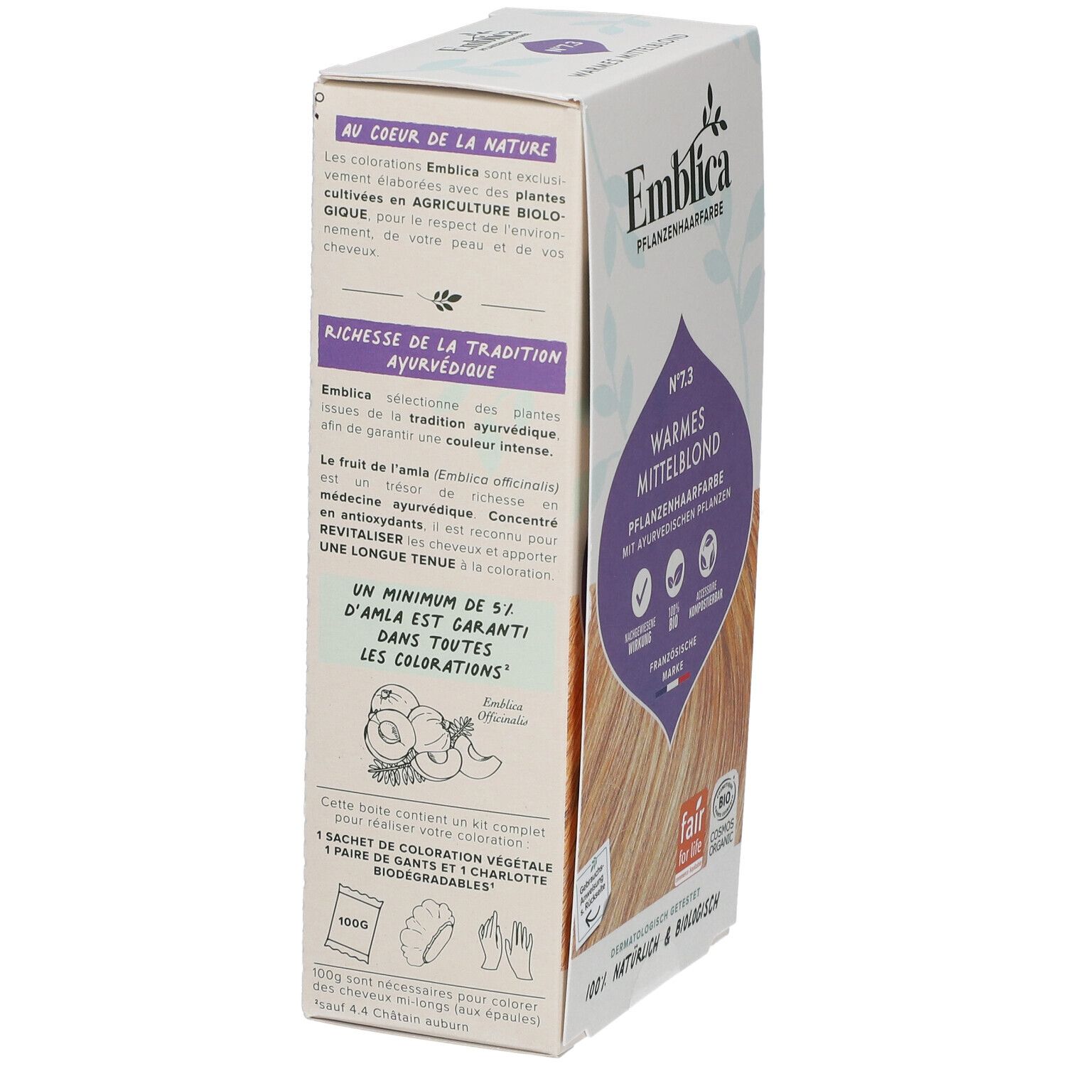 Emblica Haarf 7.3 Warm Blond 100 g Sonstige