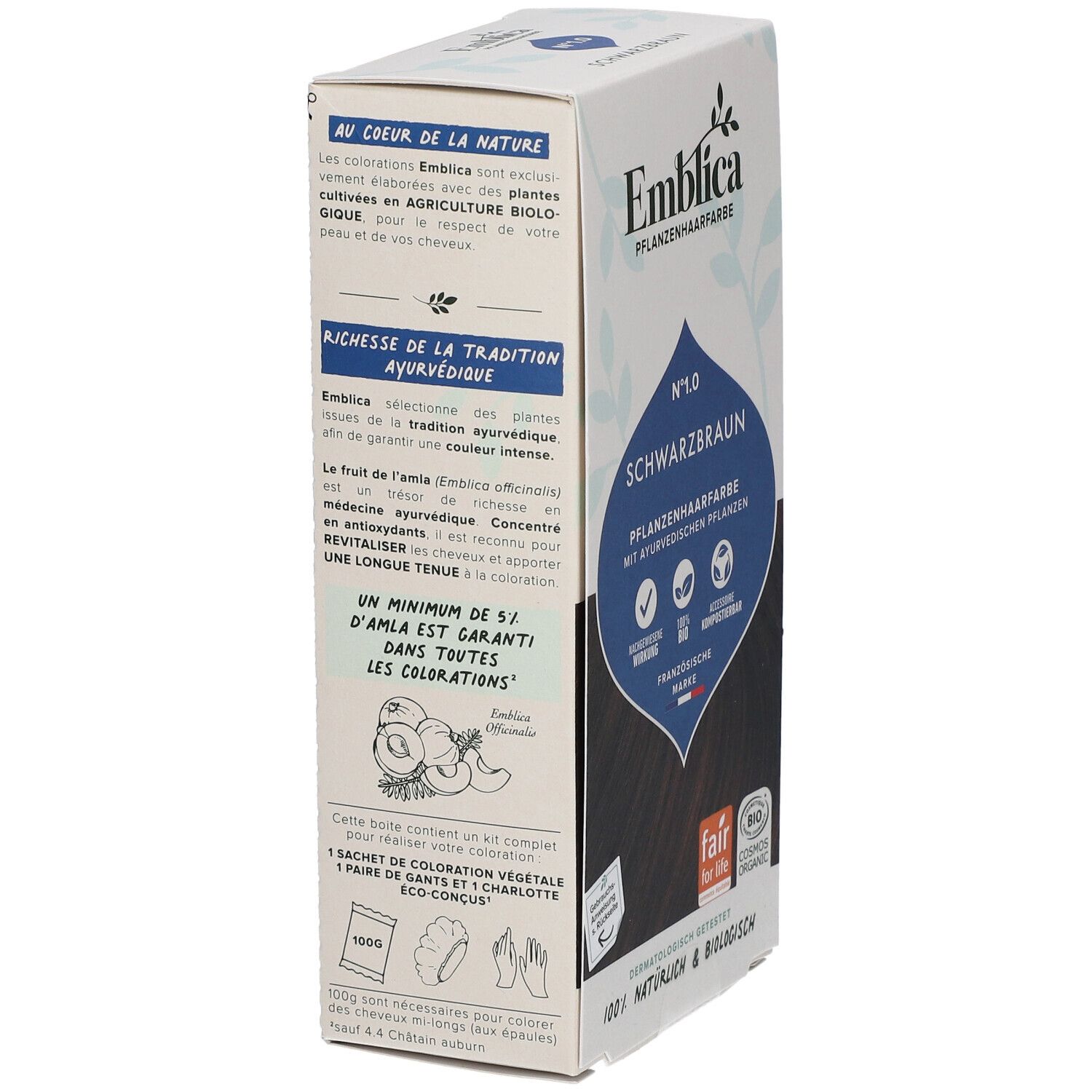 Emblica pflanzliche Haarfarbe 1.0 Schwarzbraun