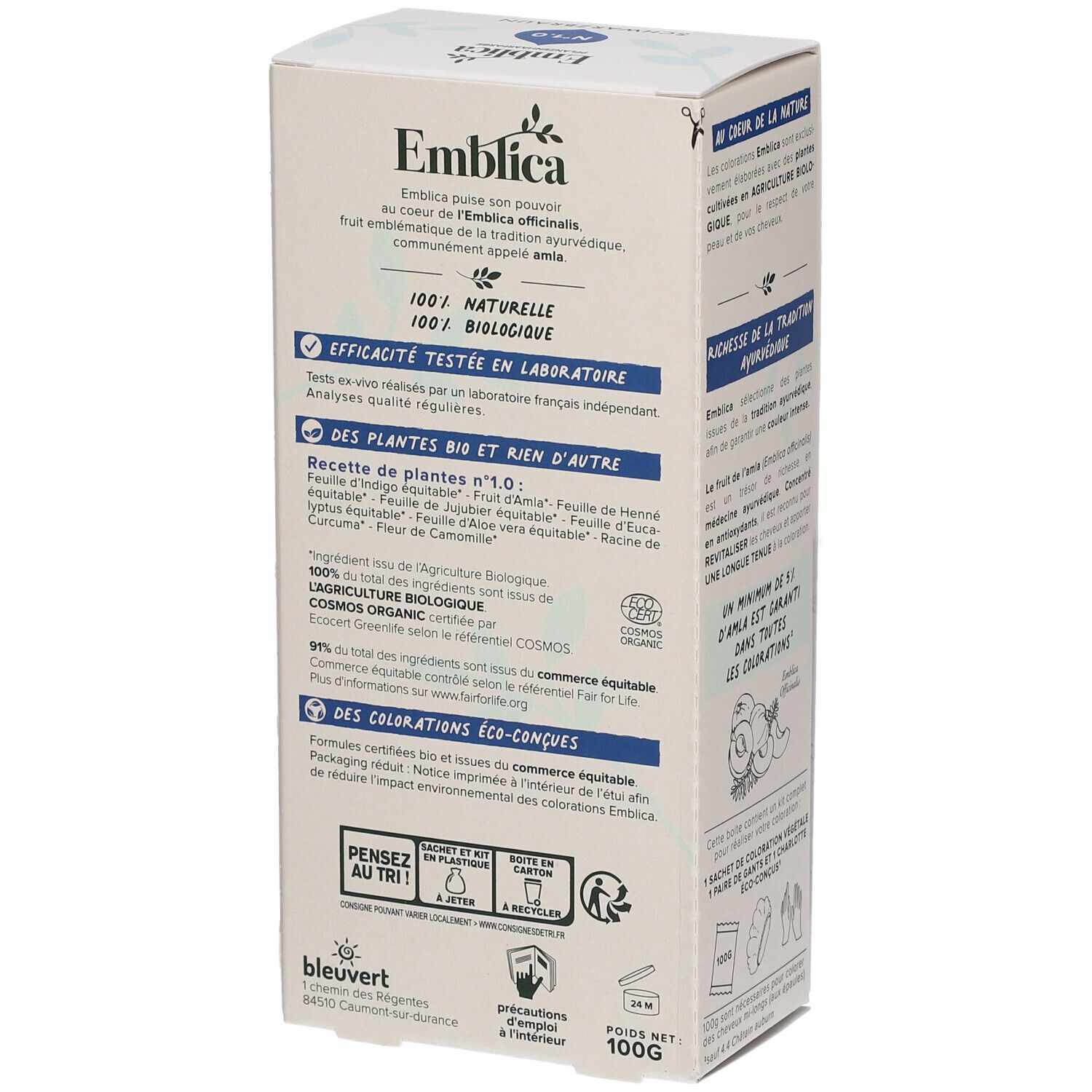 Emblica pflanzliche Haarfarbe 1.0 Schwarzbraun