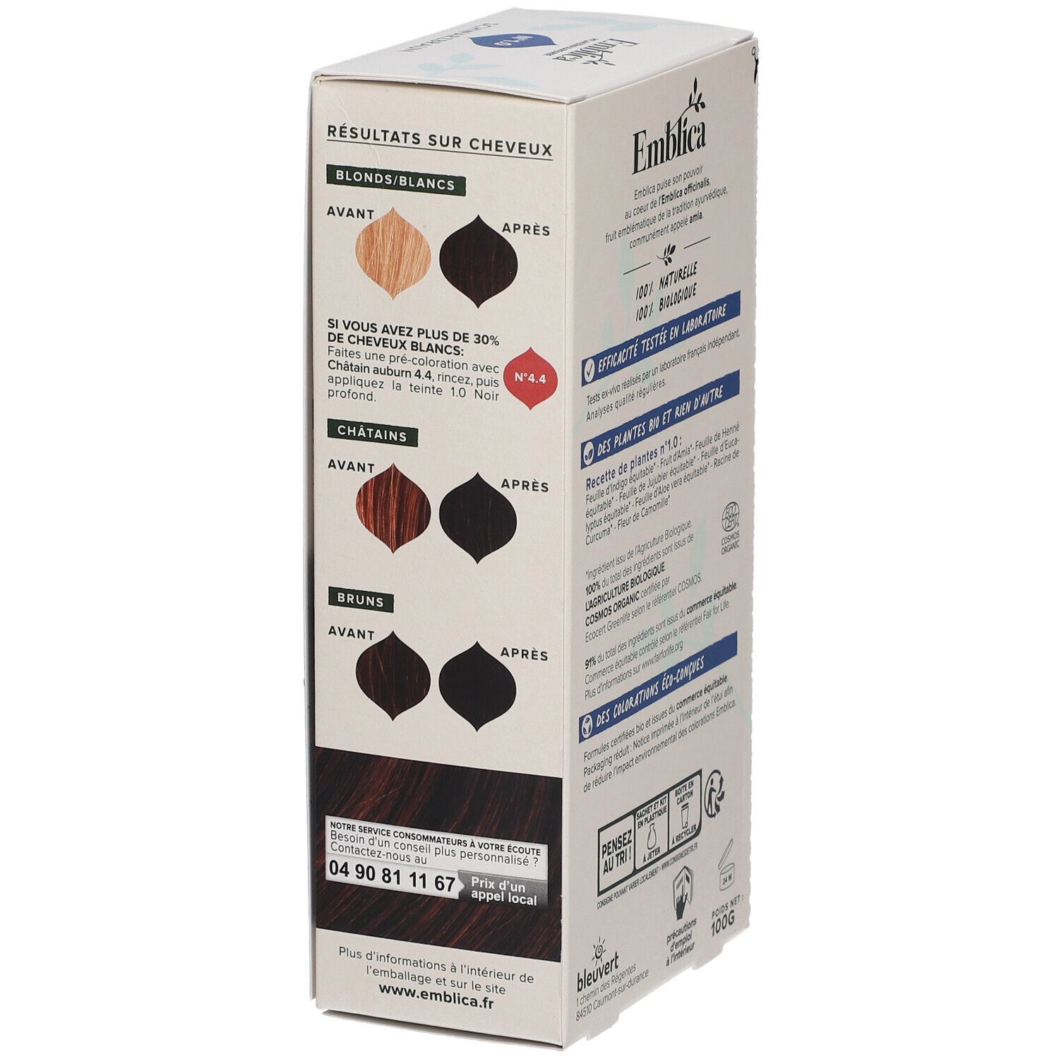 Emblica pflanzliche Haarfarbe 1.0 Schwarzbraun