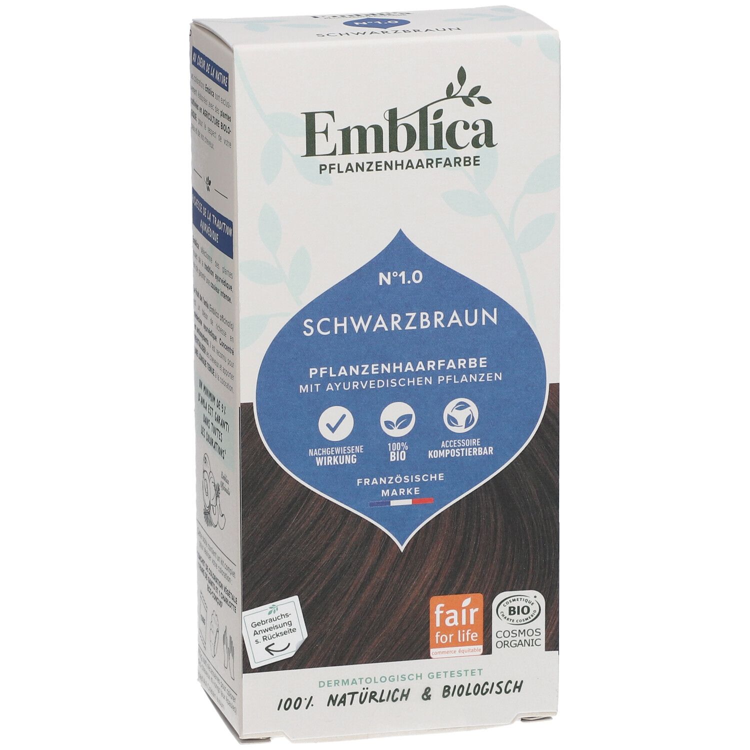 Emblica pflanzliche Haarfarbe 1.0 Schwarzbraun