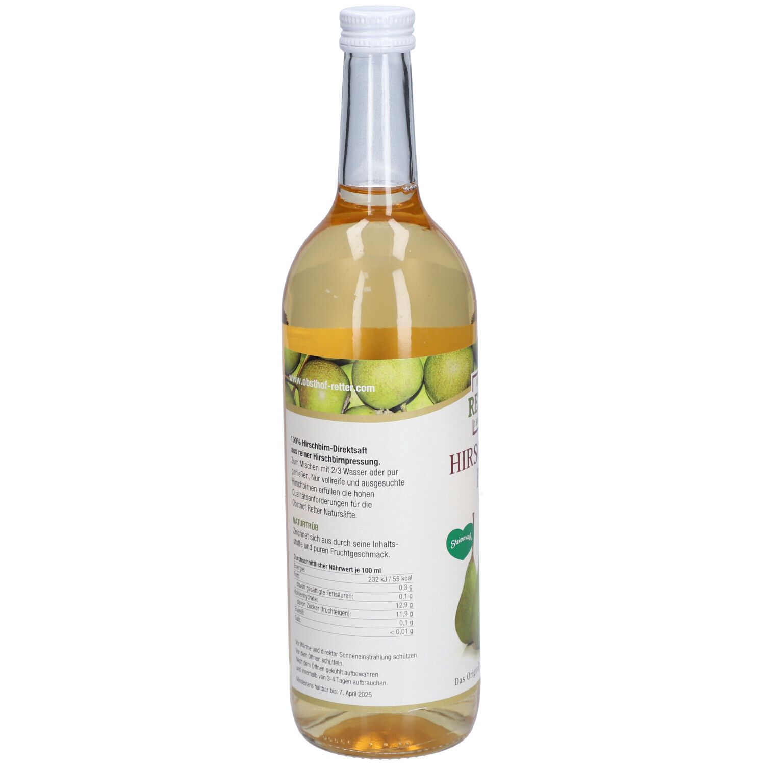 Hirschbirne BIO PUR 100% SFT 750 ml Saft