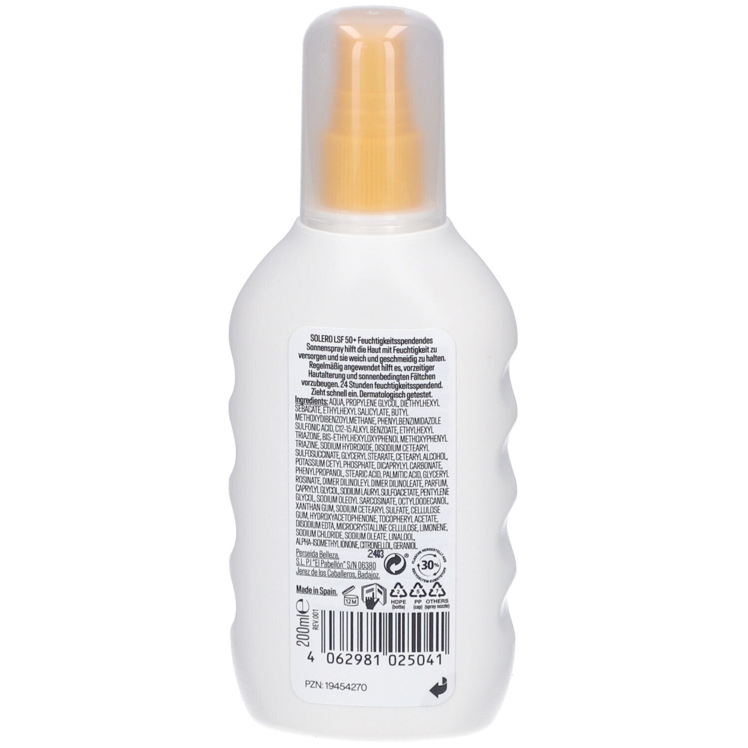 Solero Transparent Sun Spray SPF 50+