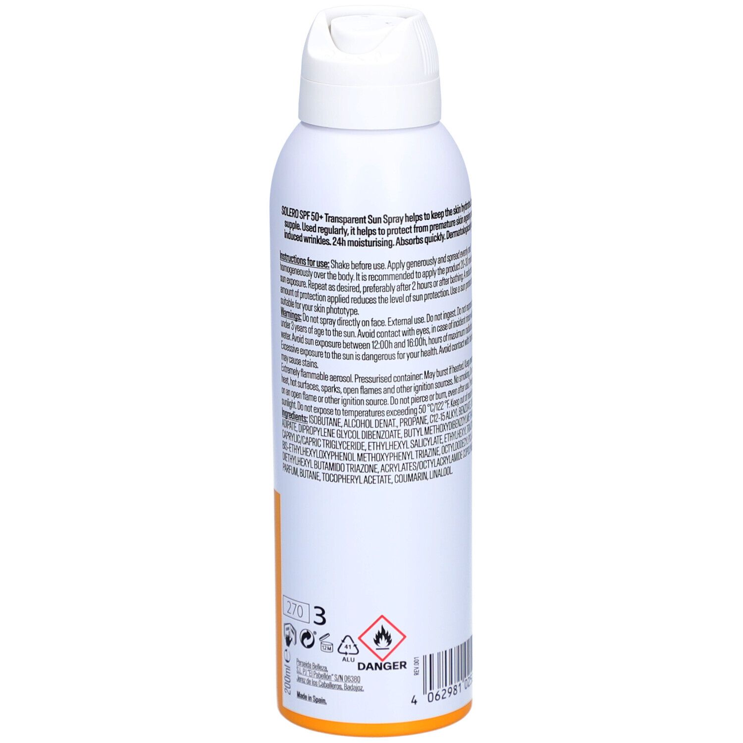 Solero Transparent Sun Spray SPF 50+