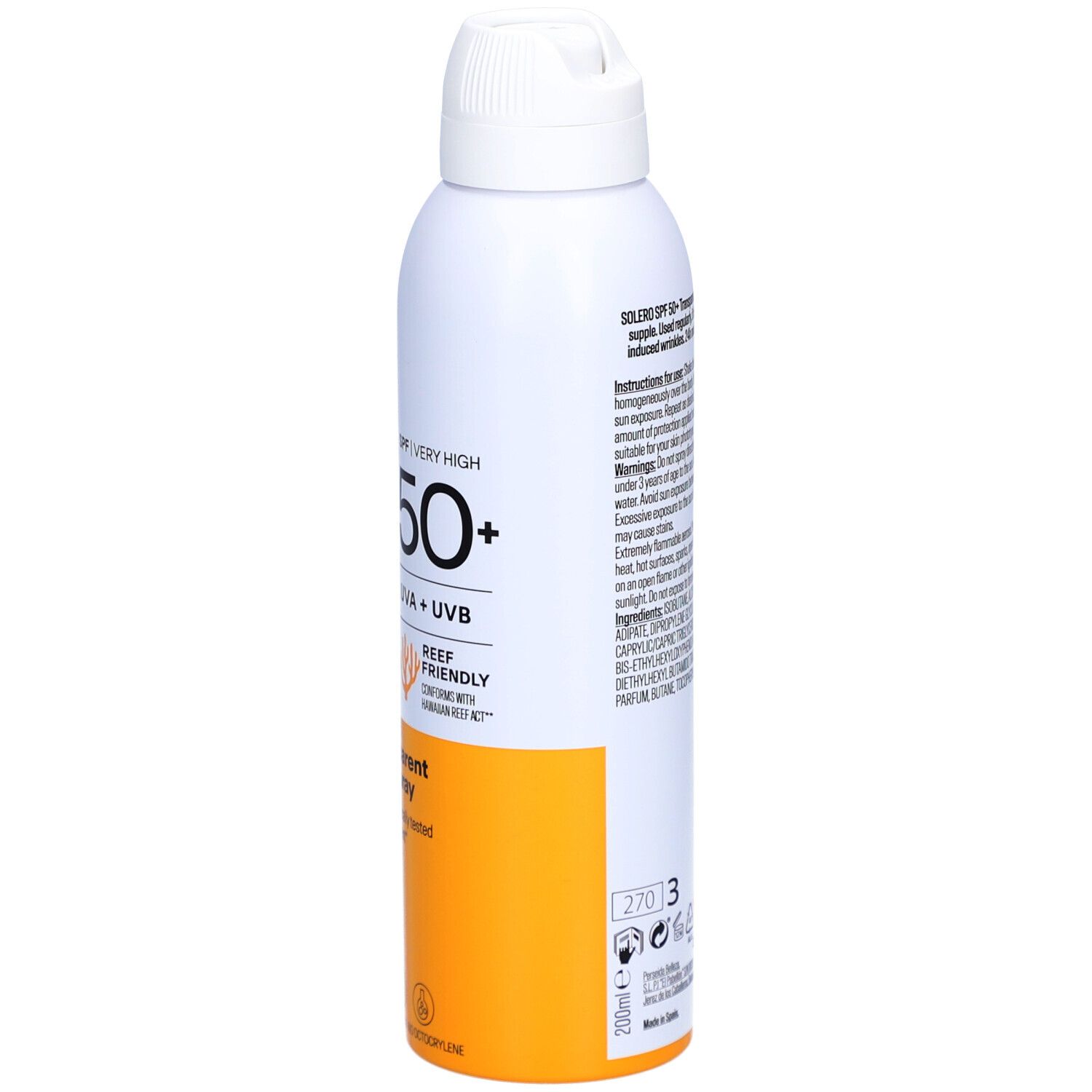 Solero Transparent Sun Spray SPF 50+