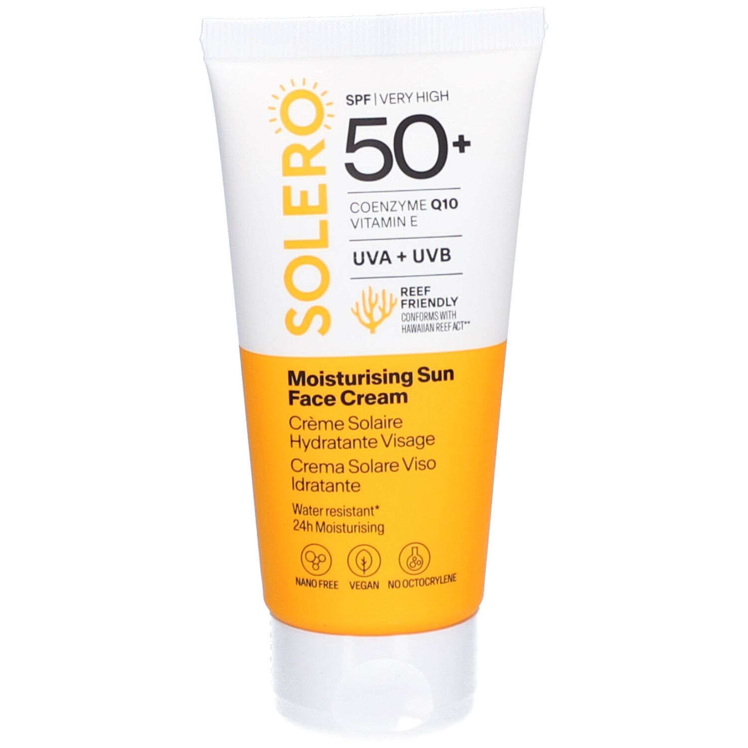 SOLERO LSF 50+ Feuchtigkeitsspendende Sonnen-Gesichtscreme