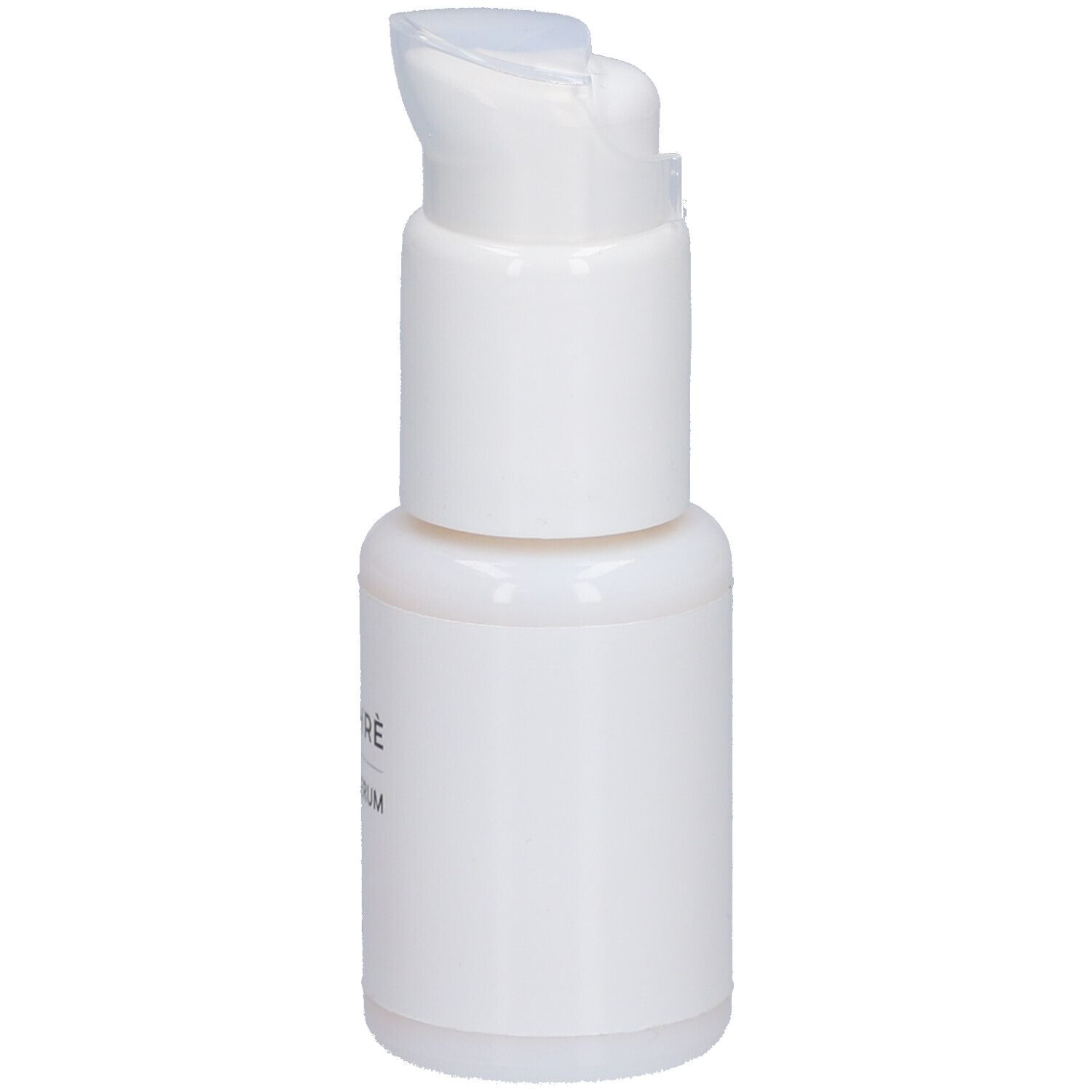 Weiße Flasche mit Pumpe. Aufschrift: SAPHRÈ Vitamin C Serum. Volumen: 30 ml.