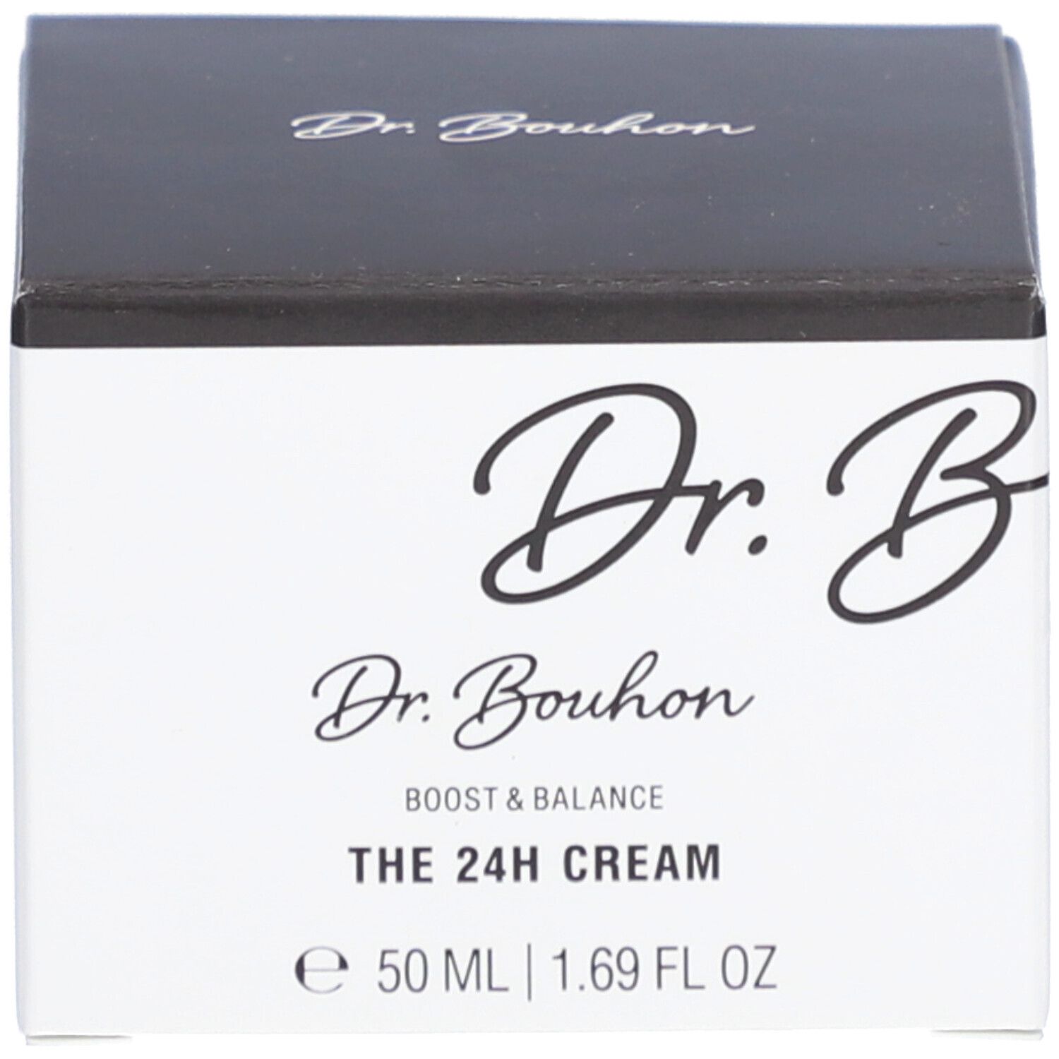 Schachtel mit Aufschrift: Dr. Bouhon, THE 24H CREAM, 50 ml.