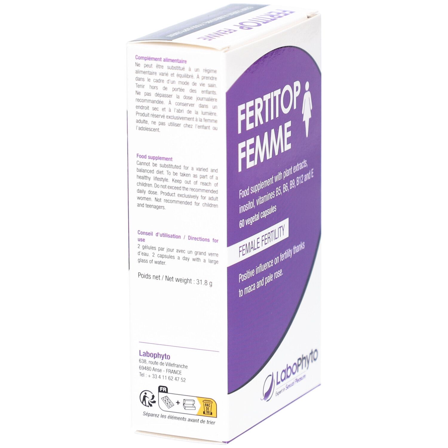 Labophyto Fertitop Femme – Kapseln Zur UnterstüTzung Der Weiblichen Fruchtbarkeit-image