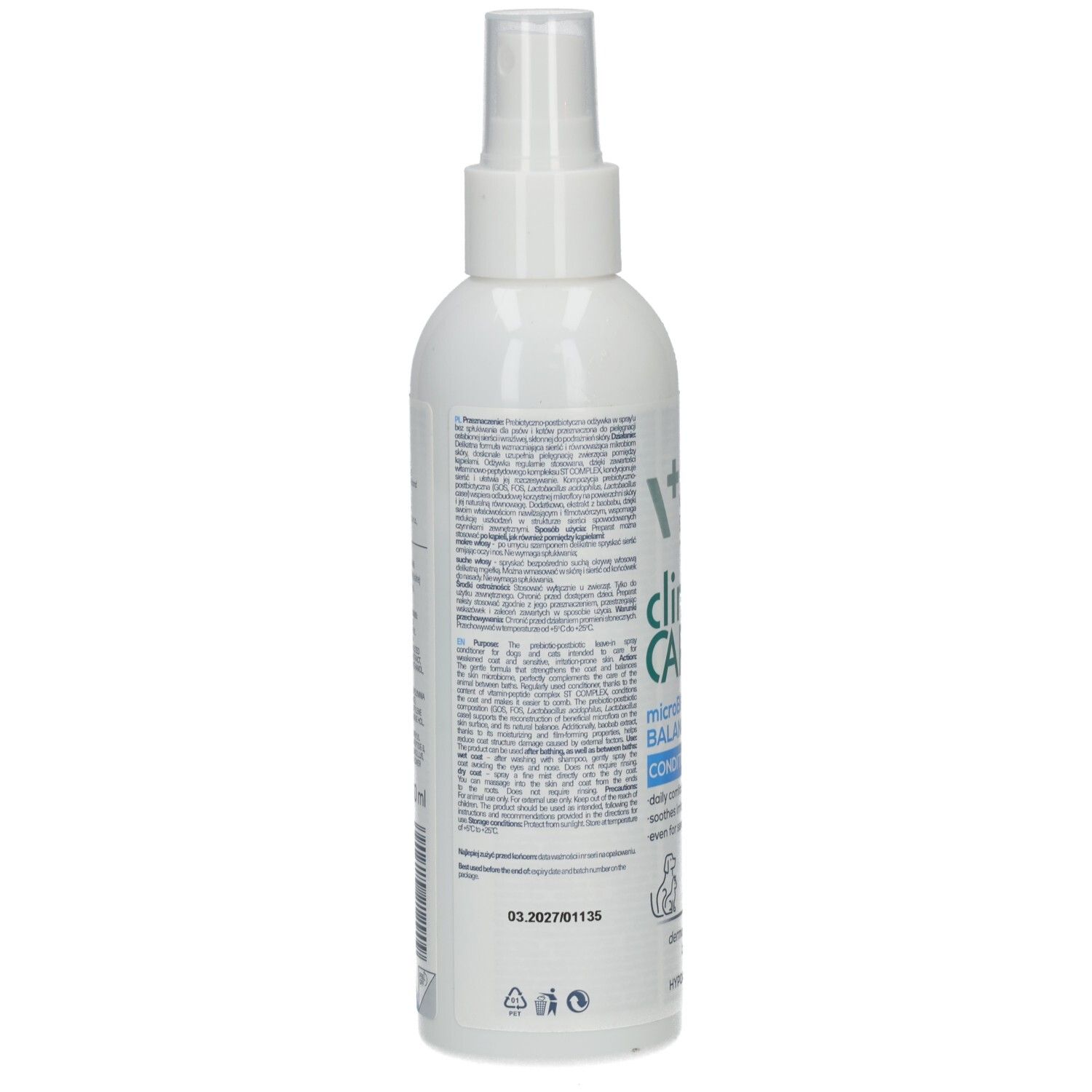 Vet Expert Clinic Care MicroBiome Balance Conditioner Sprühflasche.
