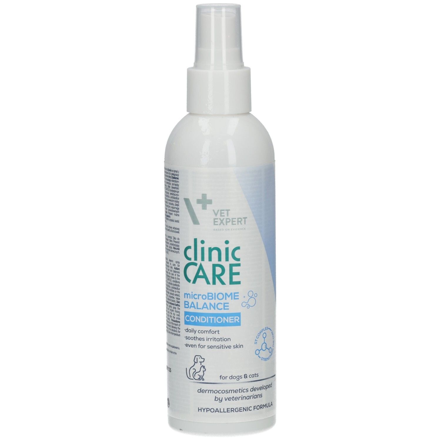 Vet Expert Clinic Care Microbiome Balance Conditioner Spray für Hunde und Katzen.