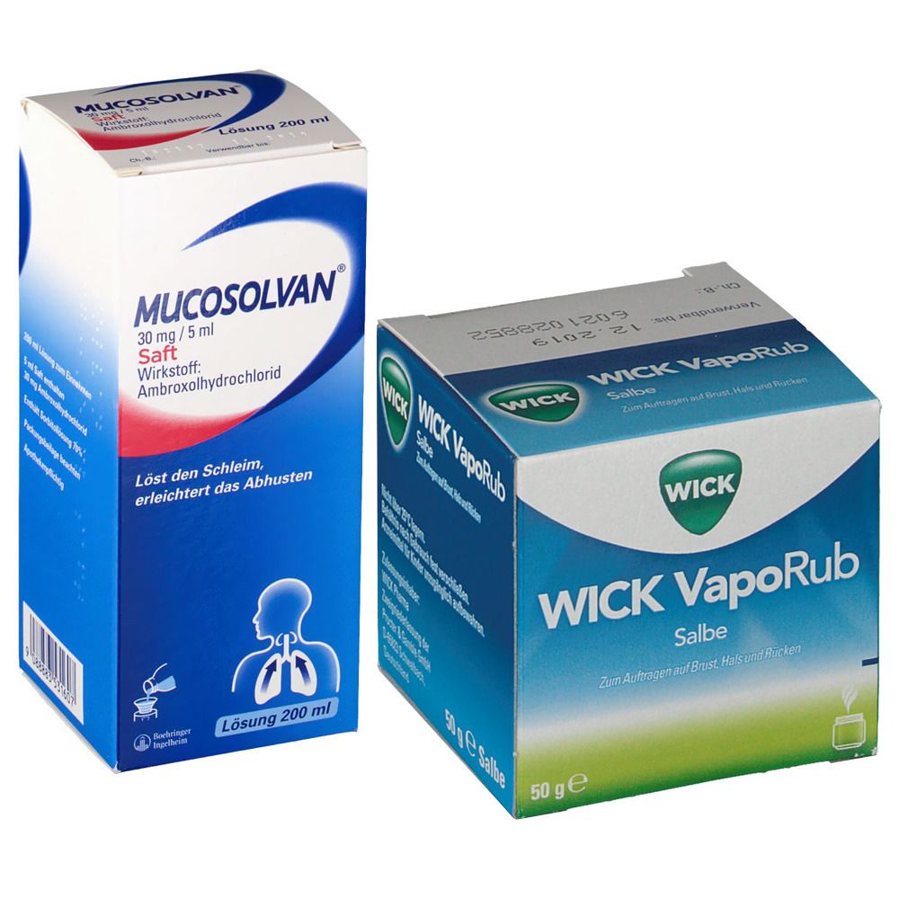 Erkältungsset WICK VapoRub + Mucosolvan® 30 m / 5 ml ab 12 Jahre