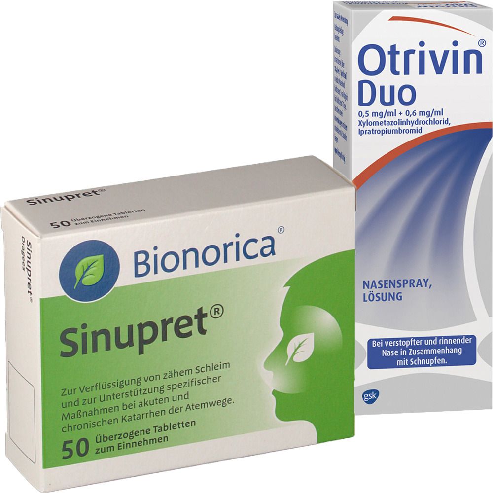 Sinupret® Dragees 50 Tabletten + Otrivin® Nasenspray Duo 10 ml