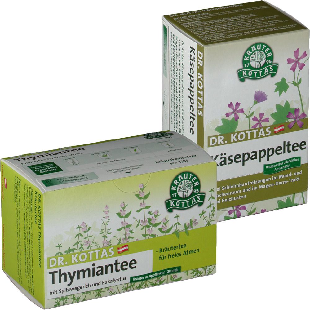Dr. Kottas Thymiantee 20 Filterbeutel + Dr. KOTTAS Käsepappeltee 20 Filterbeutel