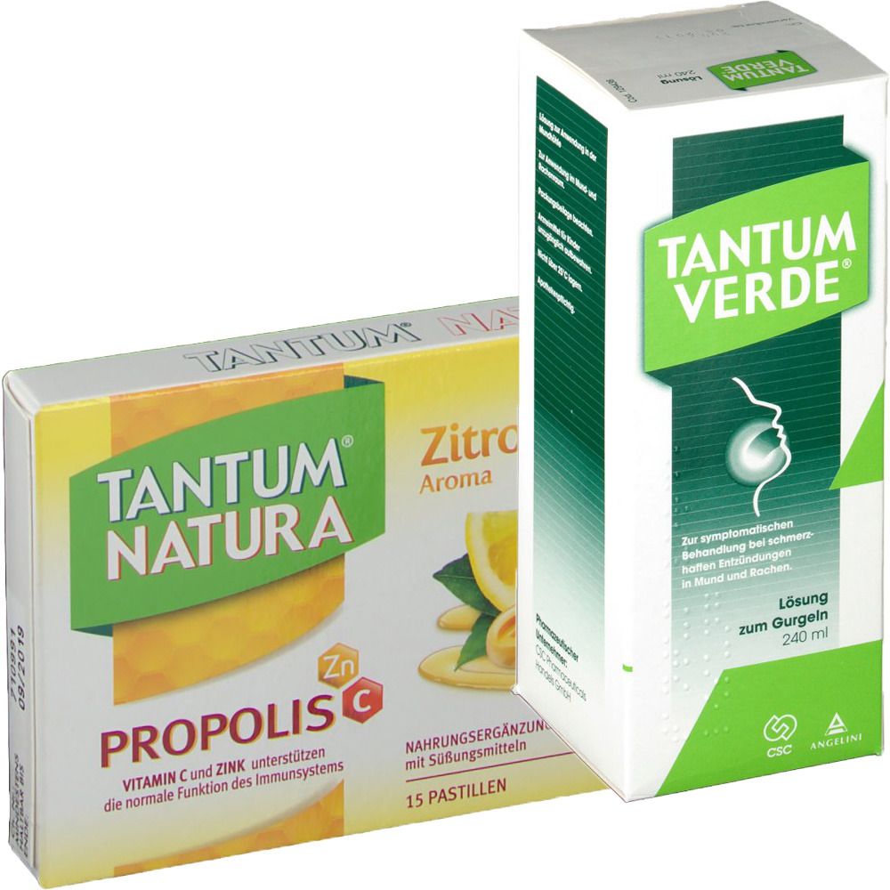 TANTUM® NATURA Zitrone & Honig + Tantum Verde® Gurgellösung