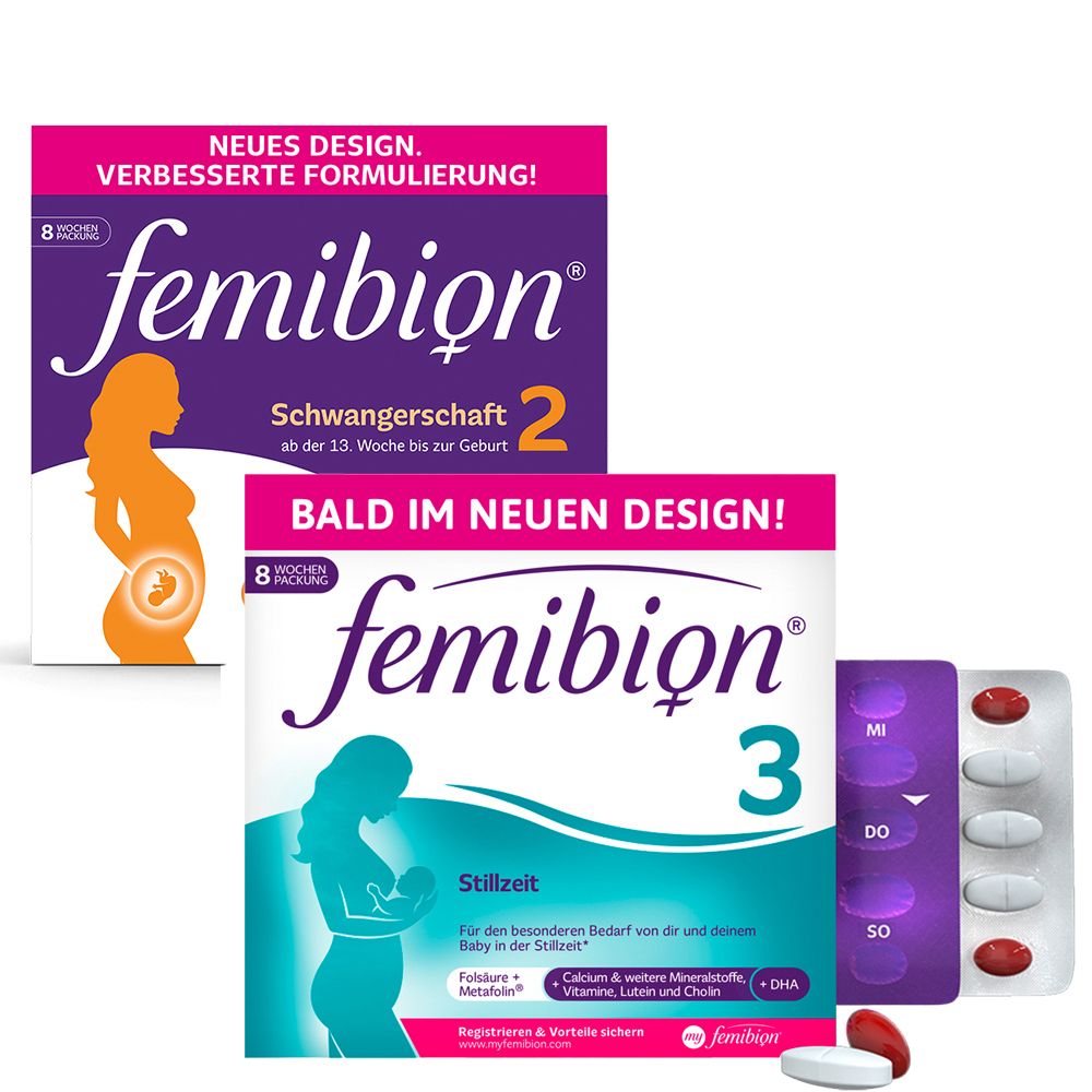 Femibion 2 + 3 Schwangerschaft + Stillzeit  - Jetzt 5 € Rabatt sichern* mit femibion5-AT