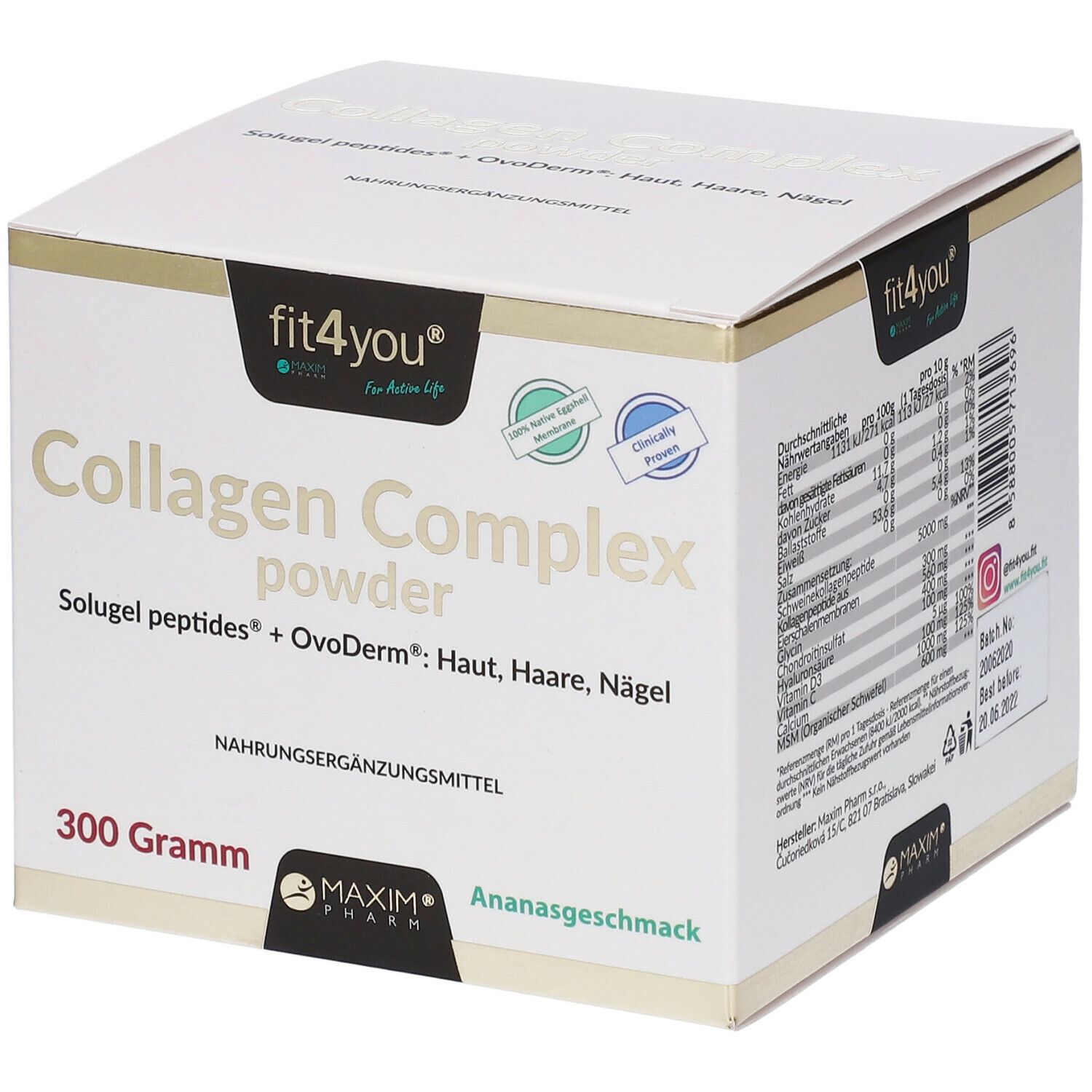 fit4you Collagen Komplex Pulver