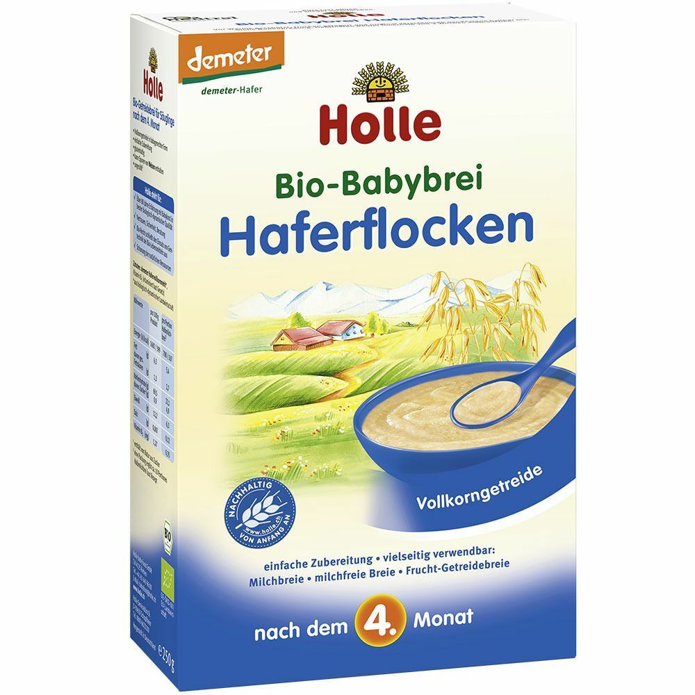 Holle Bio Vollkorngetreidebrei Haferflocken ab dem 5. Monat thumbnail