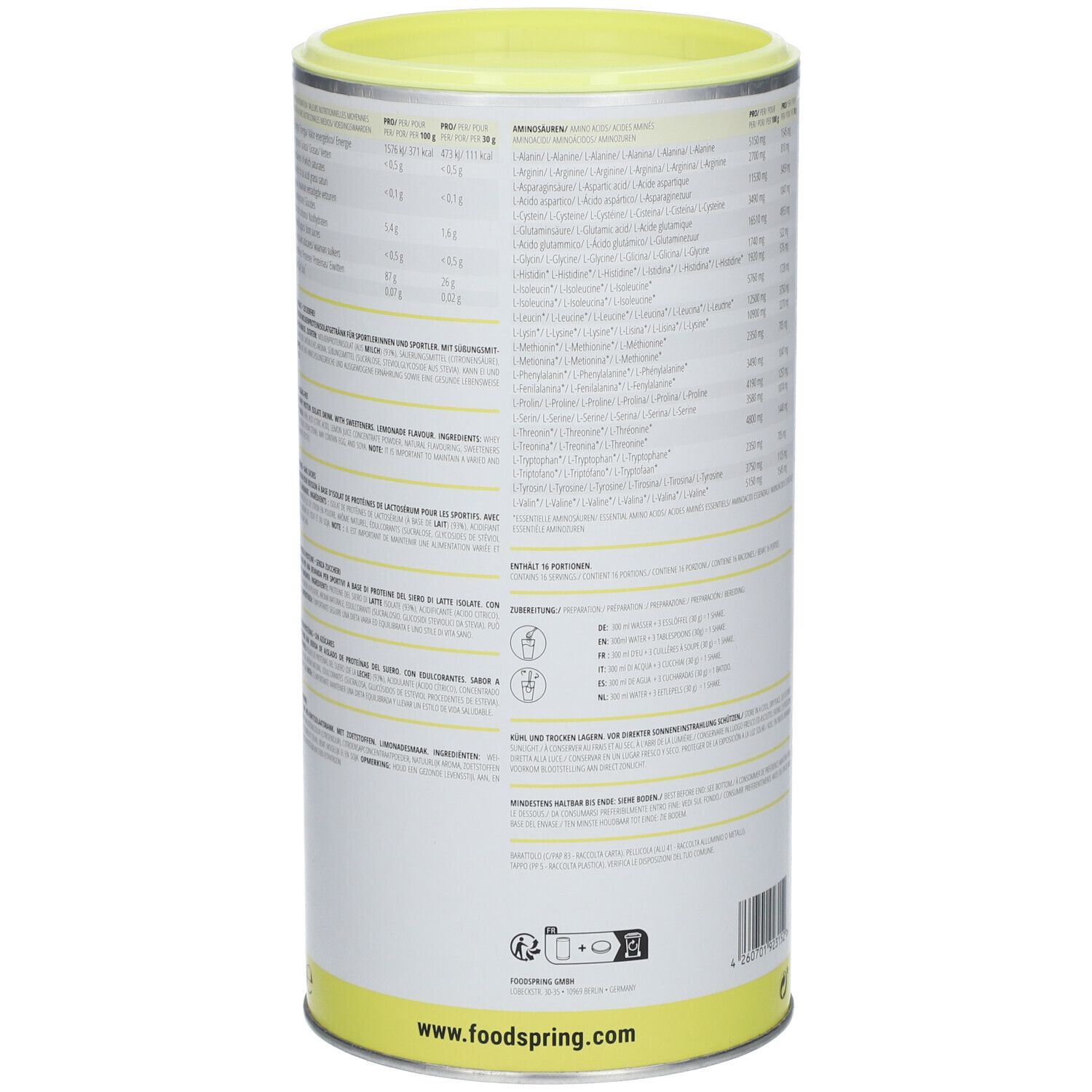 foodspring® Clear Whey Limonade