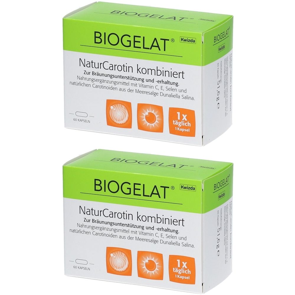 Biogelat Naturcaro Kaps 60 x2 2x60 St Kapseln