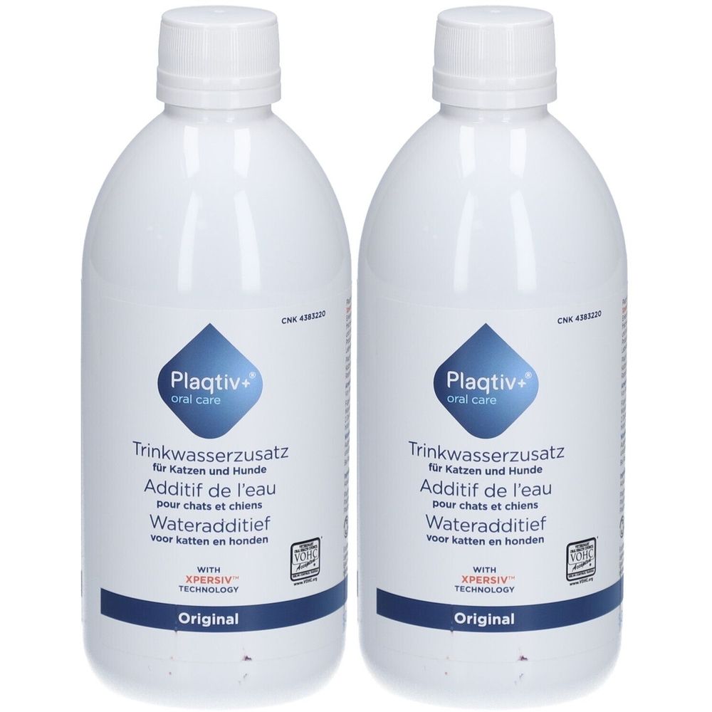 Plaqtiv+ Water Additive VET x2 2x500 ml Lösung