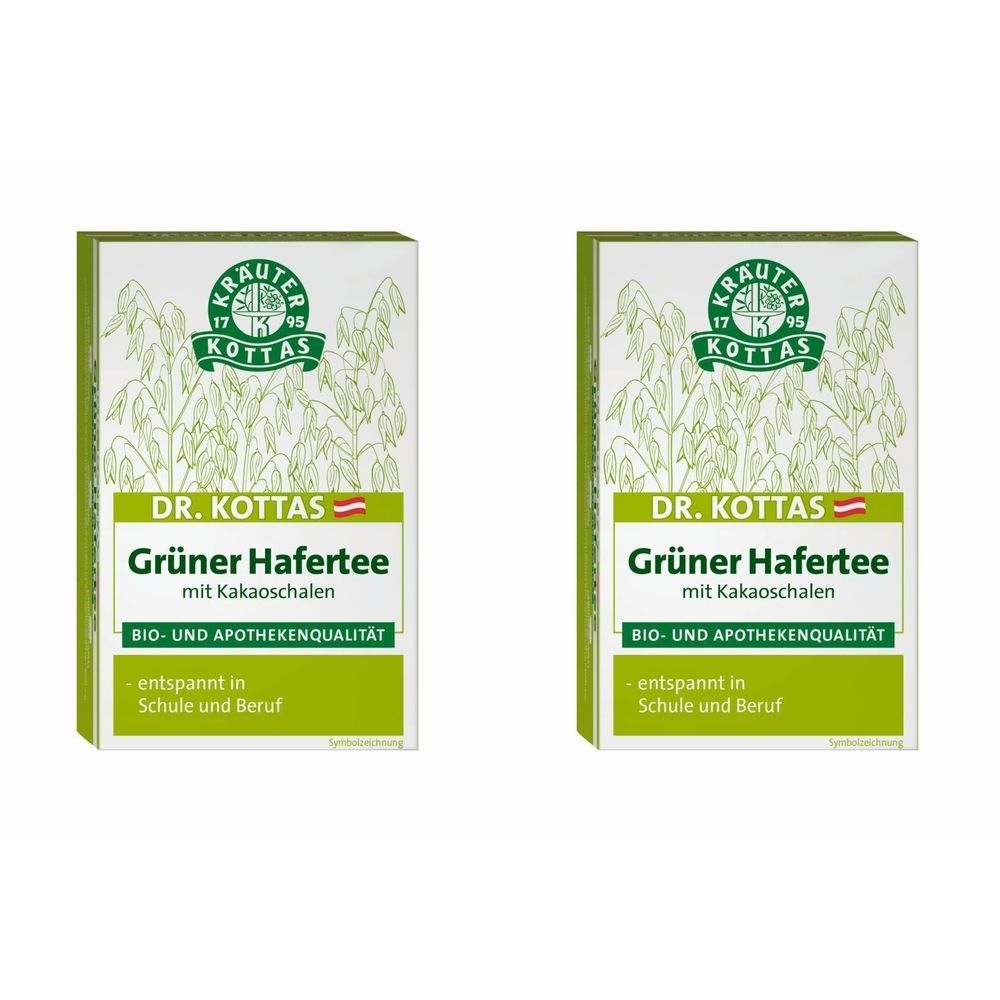 Kottas Dr.tee Gruener-Hafer Bio x2 2x20 St Filterbeutel