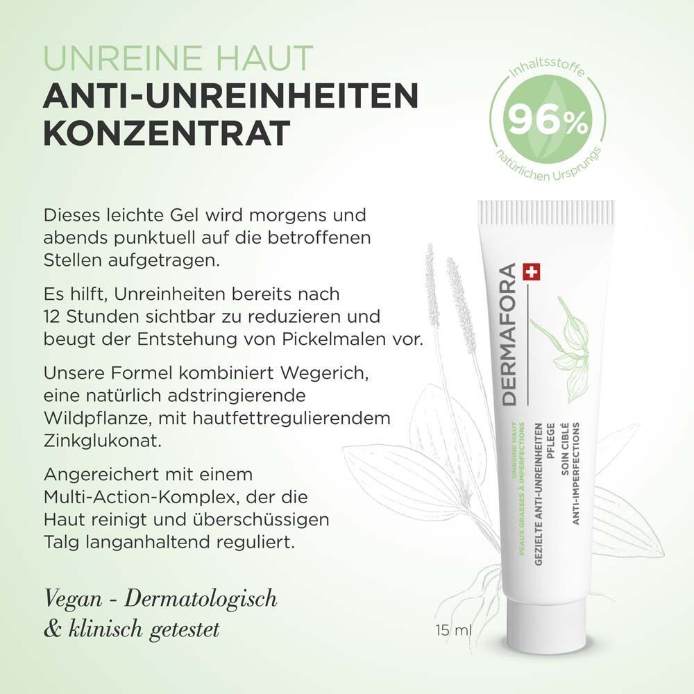 DERMAFORA UNR.H.PFL. x3 Tube mit 15ml Inhalt, für unreine Haut, vegan, dermatologisch getestet.