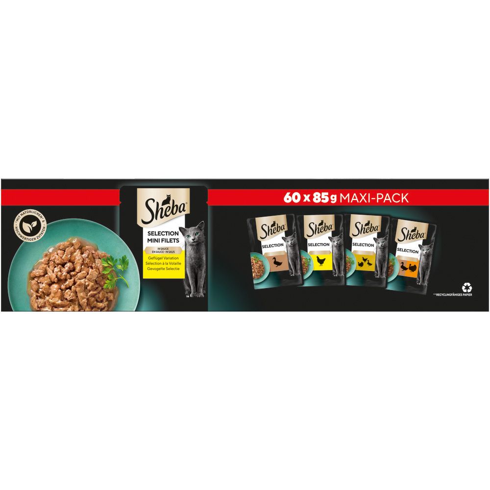 SHEBA® Frischebeutel Selection in Sauce Geflügelvariation