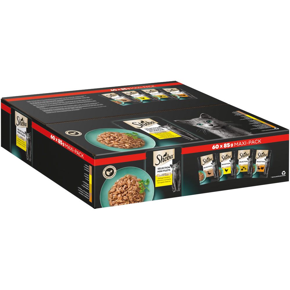 Sheba Selection Mini Filets Maxi-Pack, 60x85g.