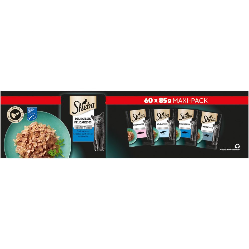SHEBA® Delikatesse in Gelee Fisch Variation