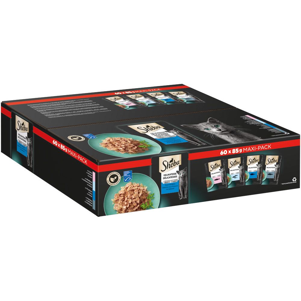 Sheba Selection Geflügel Variation Multipackung mit 66 Beuteln à 85g.