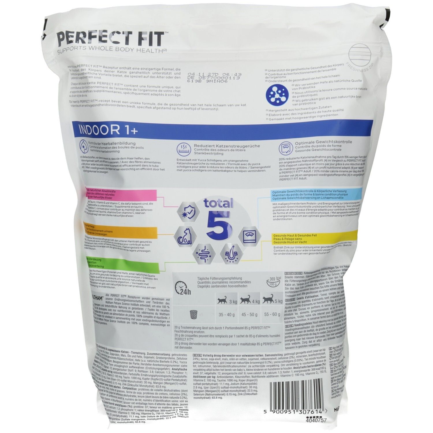 Perfect Fit Cat Trockennahrung 1,4 kg Indoor 1+ Reich an Huhn