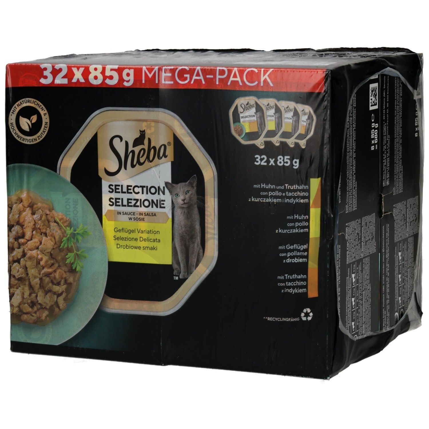 Sheba Schale 85g 32 Pack  Megapack Selektion in Sauce Geflügel