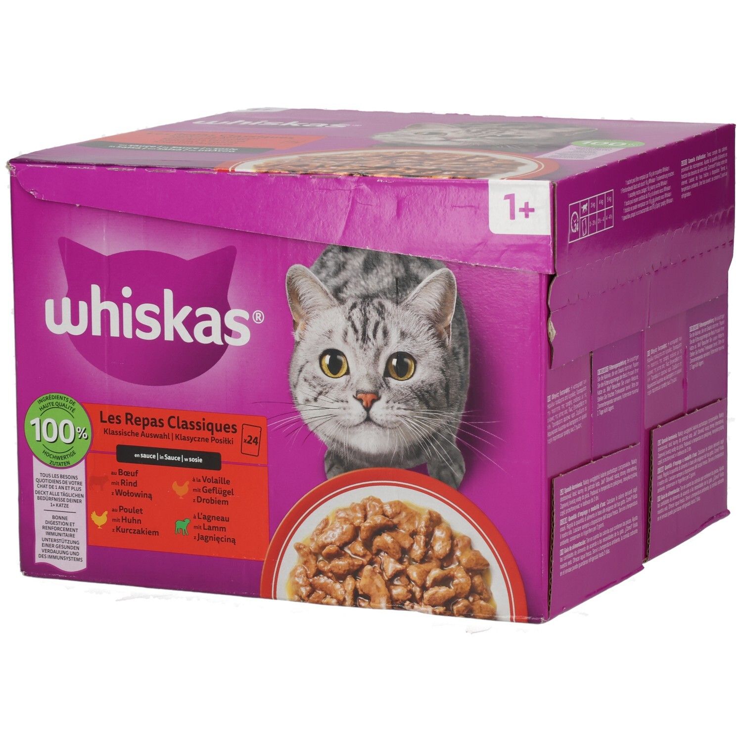 Whiskas Frischebeutel 85g 24 Pack Klassisch Auswahl in Sauce