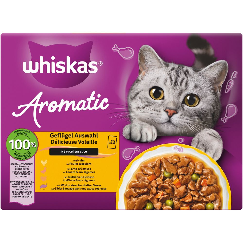 Whiskas Frischebeutel Aromatic Selection Geflügel Auswahl in Sauce