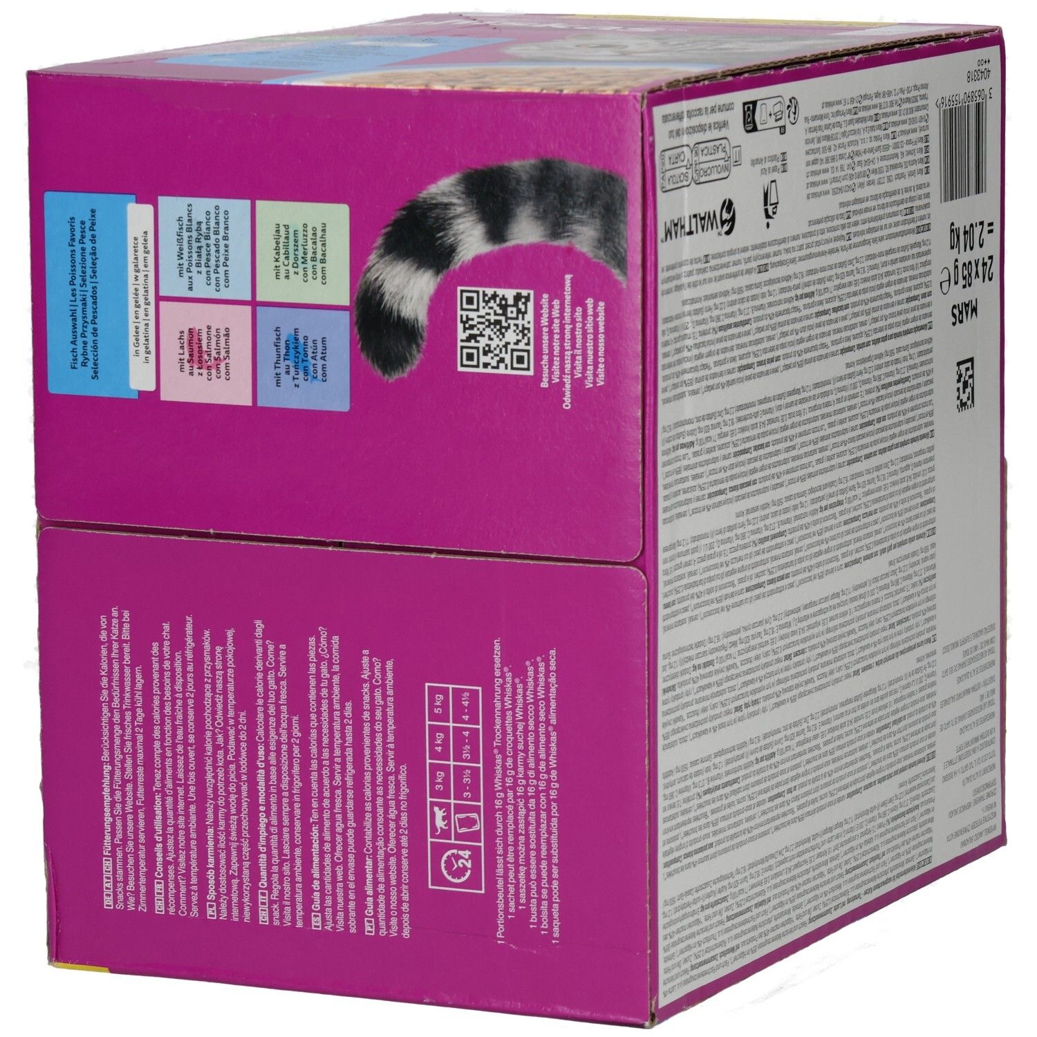 Whiskas Frischebeutel 85g 24 Pack Fisch Auswahl in Gelee 1+