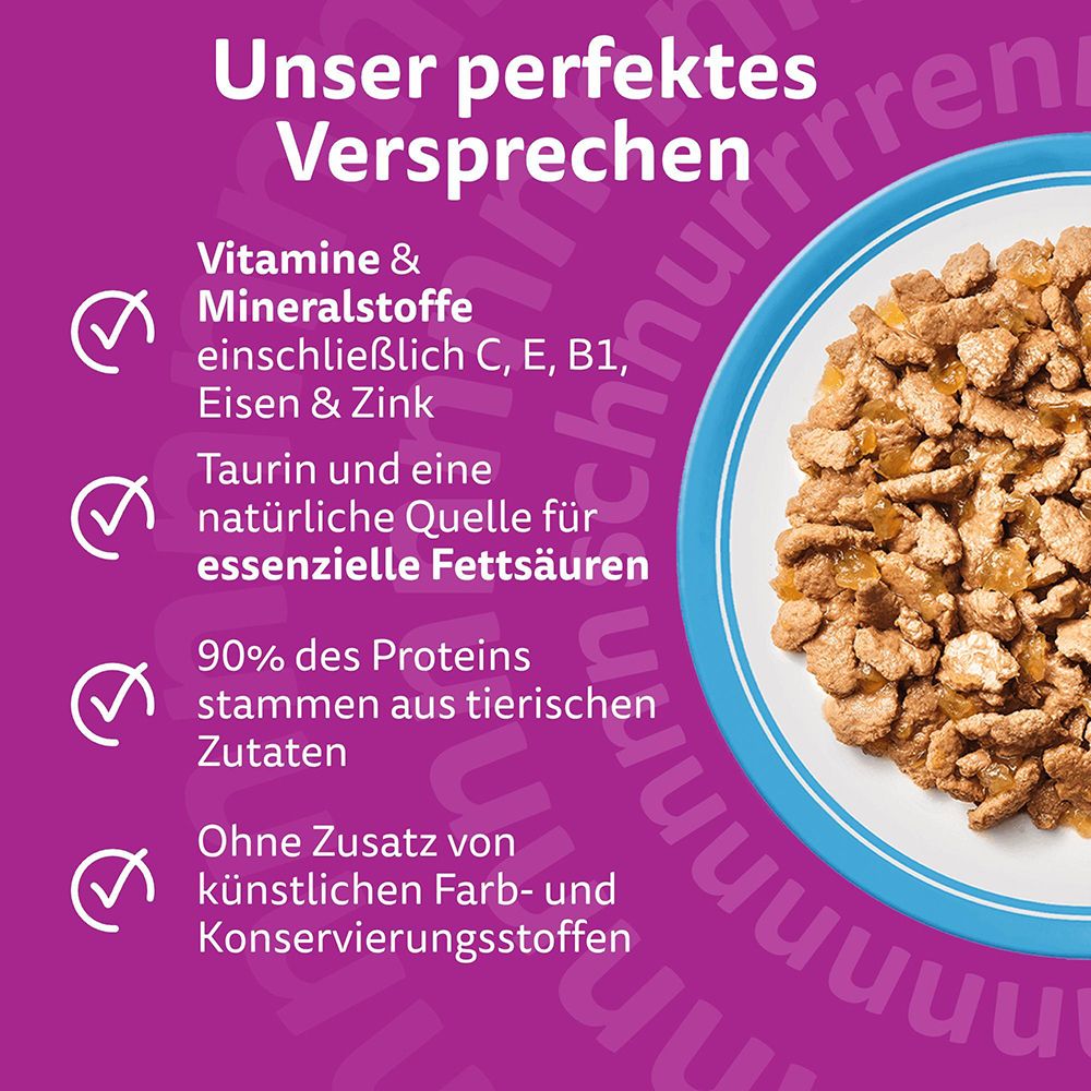 Whiskas Senior Katzennassfutter, 40x85g Beutel, Fisch Auswahl.