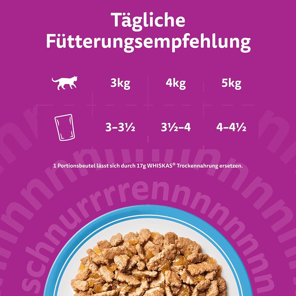 Whiskas Senior Katzennassfutter, 40x85g Beutel, Fisch Auswahl.